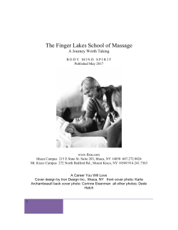 Course Catalog - Finger Lakes School of Massage