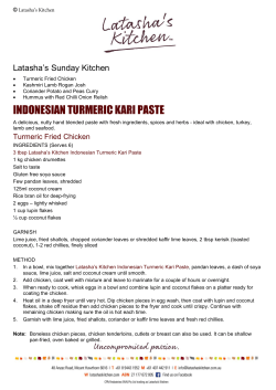 INDONESIAN TURMERIC KARIPASTE