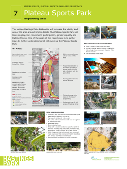 EMPIRE FIELDS, PLATEAU SPORTS PARK AND GREENWAyS