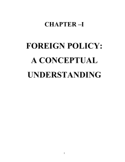 foreign policy: a conceptual understanding