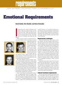 Emotional Requirements - Experience First Design Inc.