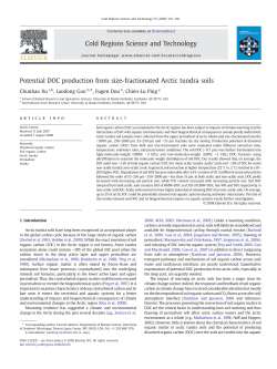 Potential DOC production from size