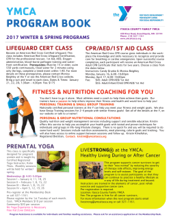 Current Program Flyer - Itasca County Family YMCA