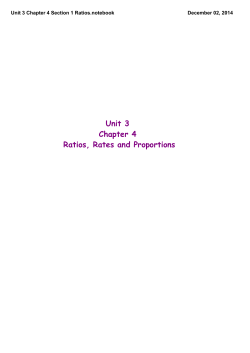 Unit 3 Chapter 4 Section 1 Ratios.notebook