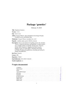 Package `genetics`