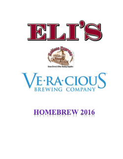 Eli`s Homebrew Contest 2016 Registration Packet