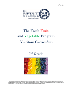 The Fresh Fruit and Vegetable Program Nutrition Curriculum 2nd