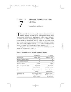 Ecuador: Stability in a Time of Crisis