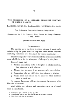 The question as to the form in which nitrogen is most easily
