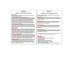 FIRST AID FIRST AID