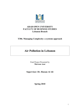 Air Pollution in Lebanon - AOU