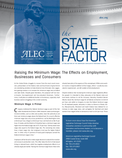 Raising the Minimum Wage: The Effects on Employment
