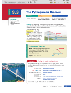 The Pythagorean Theorem