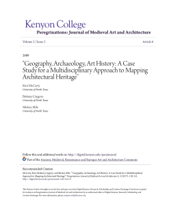 Geography, Archaeology, Art History: A Case Study