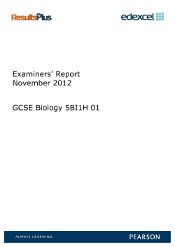 Examiners` Report - Edexcel