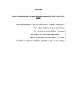 ANEXOS Material complementario a la presentación y desarrollo de