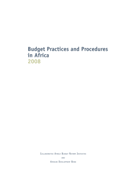 Budget Practices and Procedures in Africa 2008