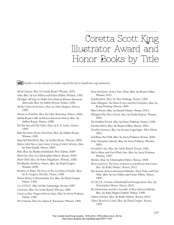 Coretta Scott King Illustrator Award and Honor Books