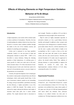 Effects of Alloying Elements on High