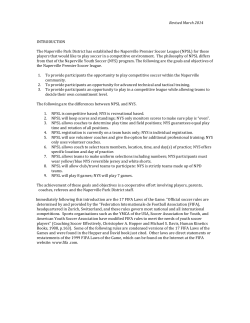 Revised March 2014 INTRODUCTION The Naperville Park District