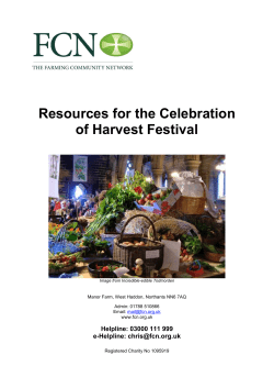 Resources for the Celebration of Harvest Festival