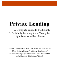Private Lending - Trusted in Real Estate