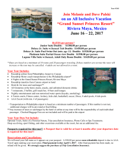 Join Melanie and Dave Palski on an All Inclusive Vacation