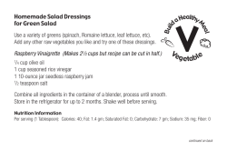 Homemade Salad Dressings