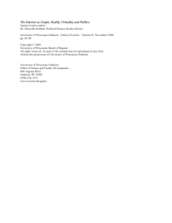 The Internet as Utopia: Reality, Virtuality, and