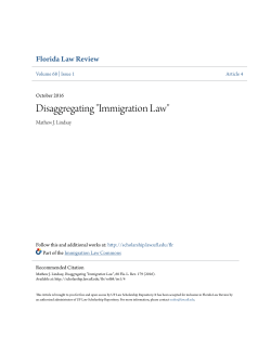 Disaggregating "Immigration Law"