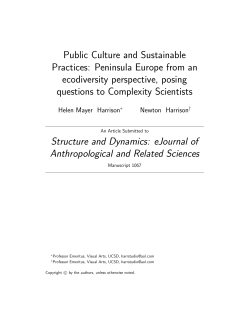Public Culture and Sustainable Practices: Peninsula Europe from an