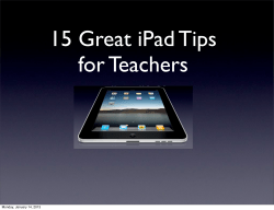 15 Great iPad Tips for Teachers