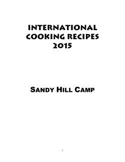 International Cooking Recipes 2015