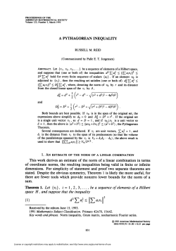 a pythagorean inequality - American Mathematical Society