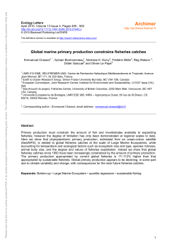 Global marine primary production constrains - Archimer