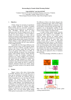Downscaling by Pseudo Global Warning Method