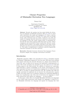 Closure Properties of Minimalist Derivation Tree