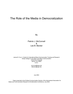 The Role of the Media in Democratization