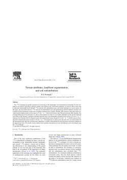 Terrain attributes, landform segmentation, and soil redistribution