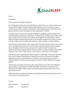 26.2.14 Press Release Tireless champion for children`s