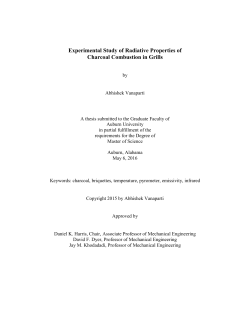 Experimental Study of Radiative Properties of Charcoal Combustion