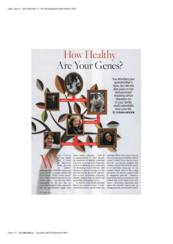 How Healthy Are Your Genes?