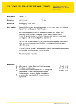 Traffic Resolution TR58-15: Martin Square