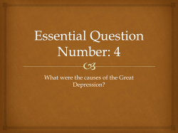 Causes of the Great Depression