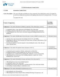 CCJ1020 Introduction Criminal Justice