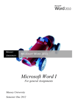 Microsoft Word I - Allan Wilson Centre