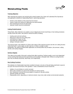 Metalcutting Fluids