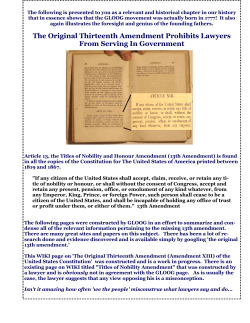 The Original Thirteenth Amendment Prohibits Lawyers From