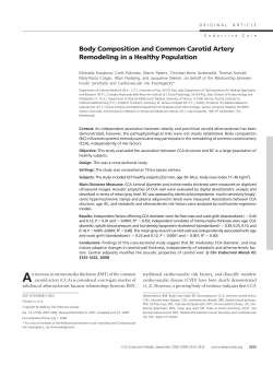 Body Composition and Common Carotid Artery Remodeling in a