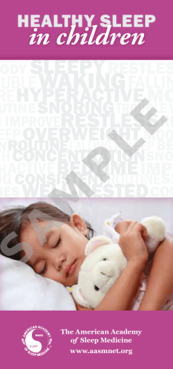 in children - American Academy of Sleep Medicine